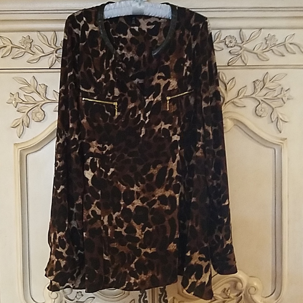 Rafaella animal print blouse